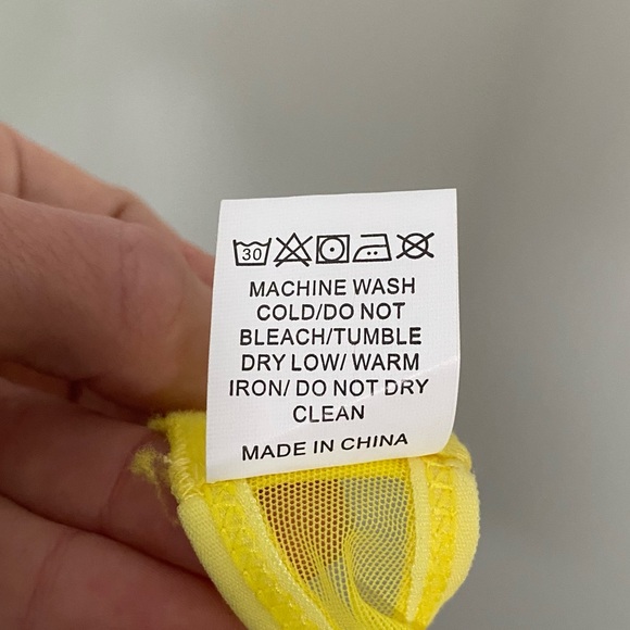 Cottagecore Yellow Floral Lace Lingerie Bra - Picture 9 of 9